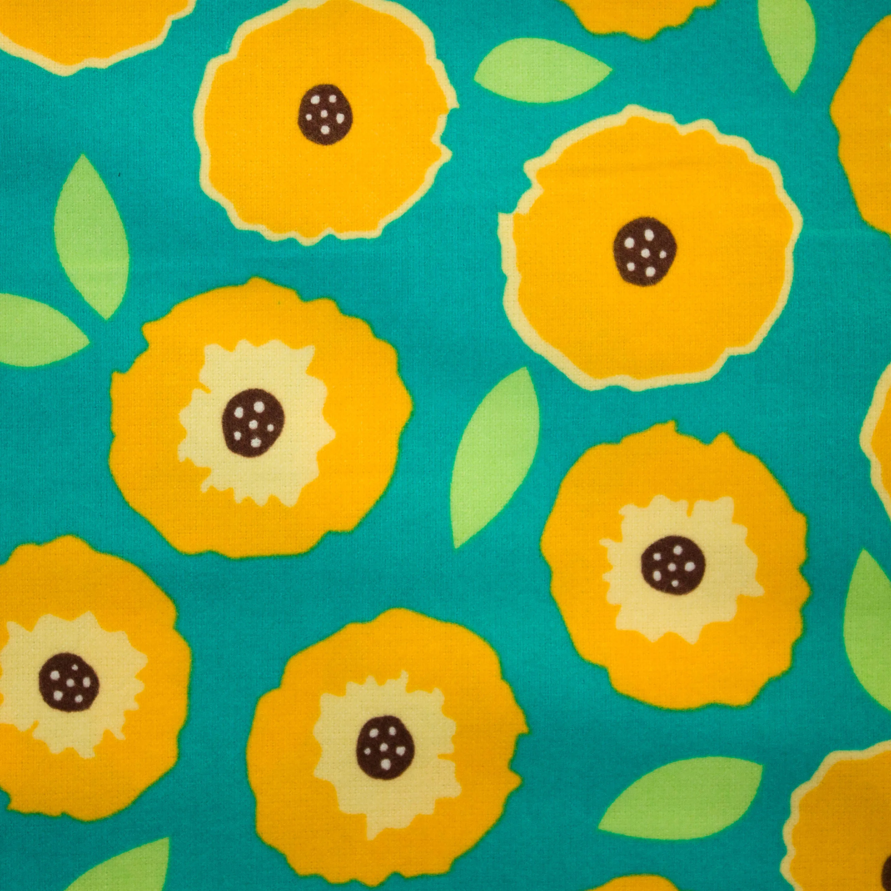 Flanel blauw met madeline bloemen